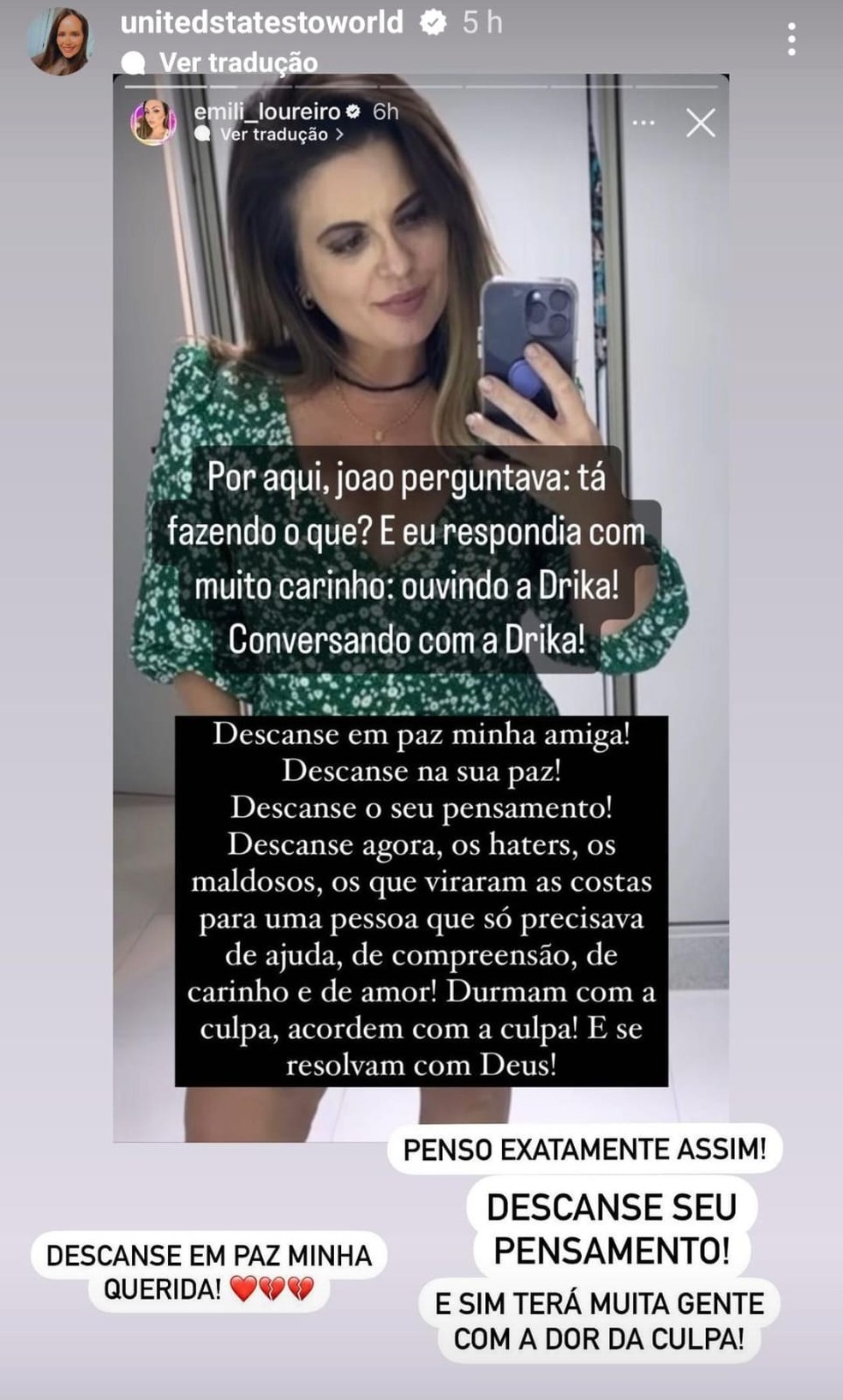 Web lamenta morte de Adriana Thyssen, do Blog da Drika — Foto: Instagram