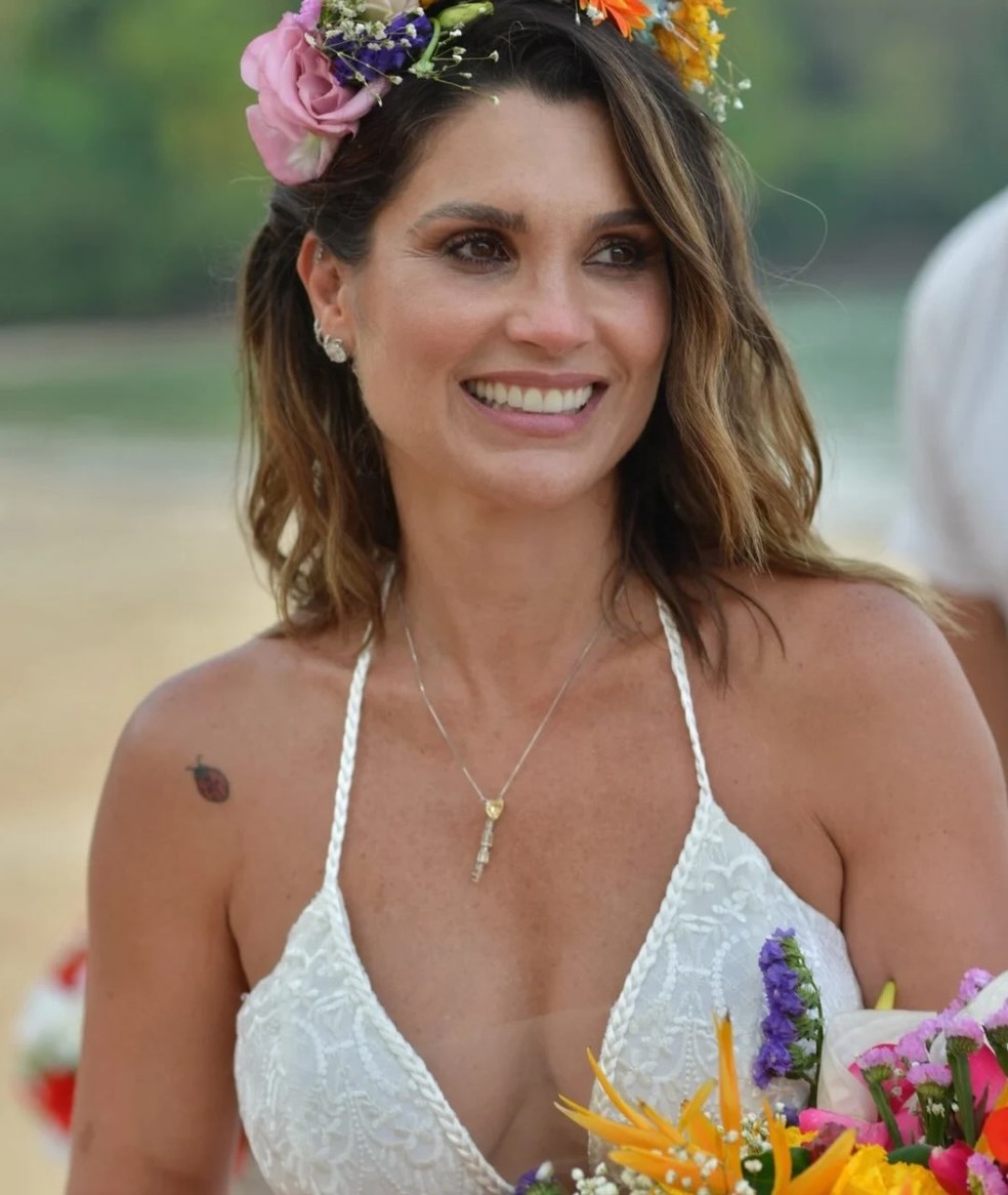 Otaviano Costa relembra renovação de votos com Flávia Alessandra às vésperas de 20 anos de casamento — Foto: Reprodução/Instagram