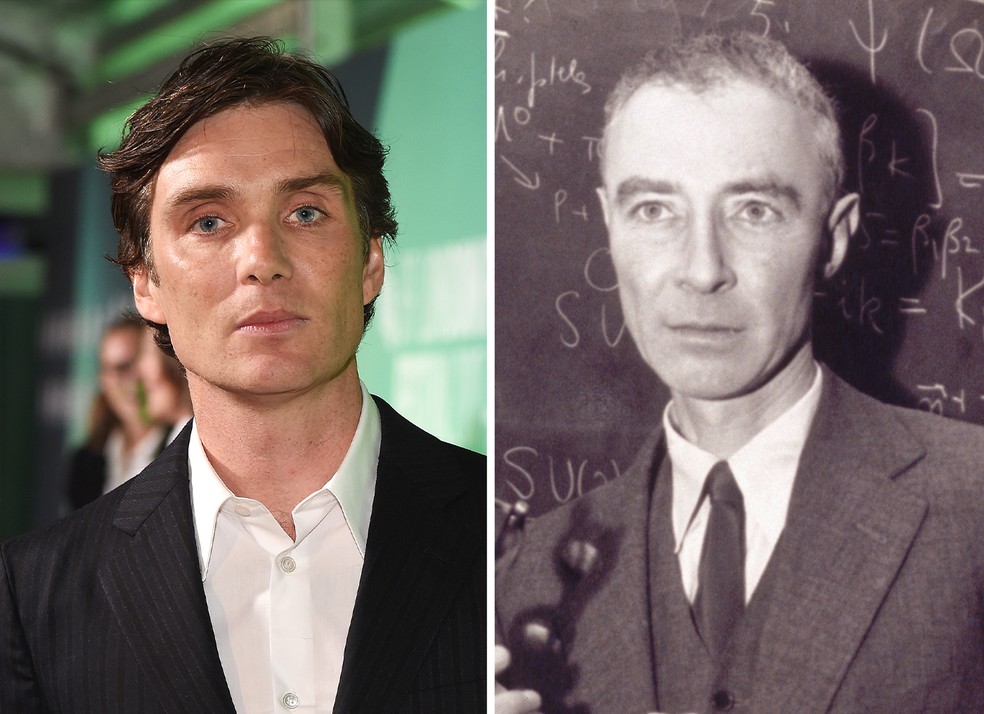 Cillian Murphy e J. Robert Oppenheimer — Foto: Getty Images