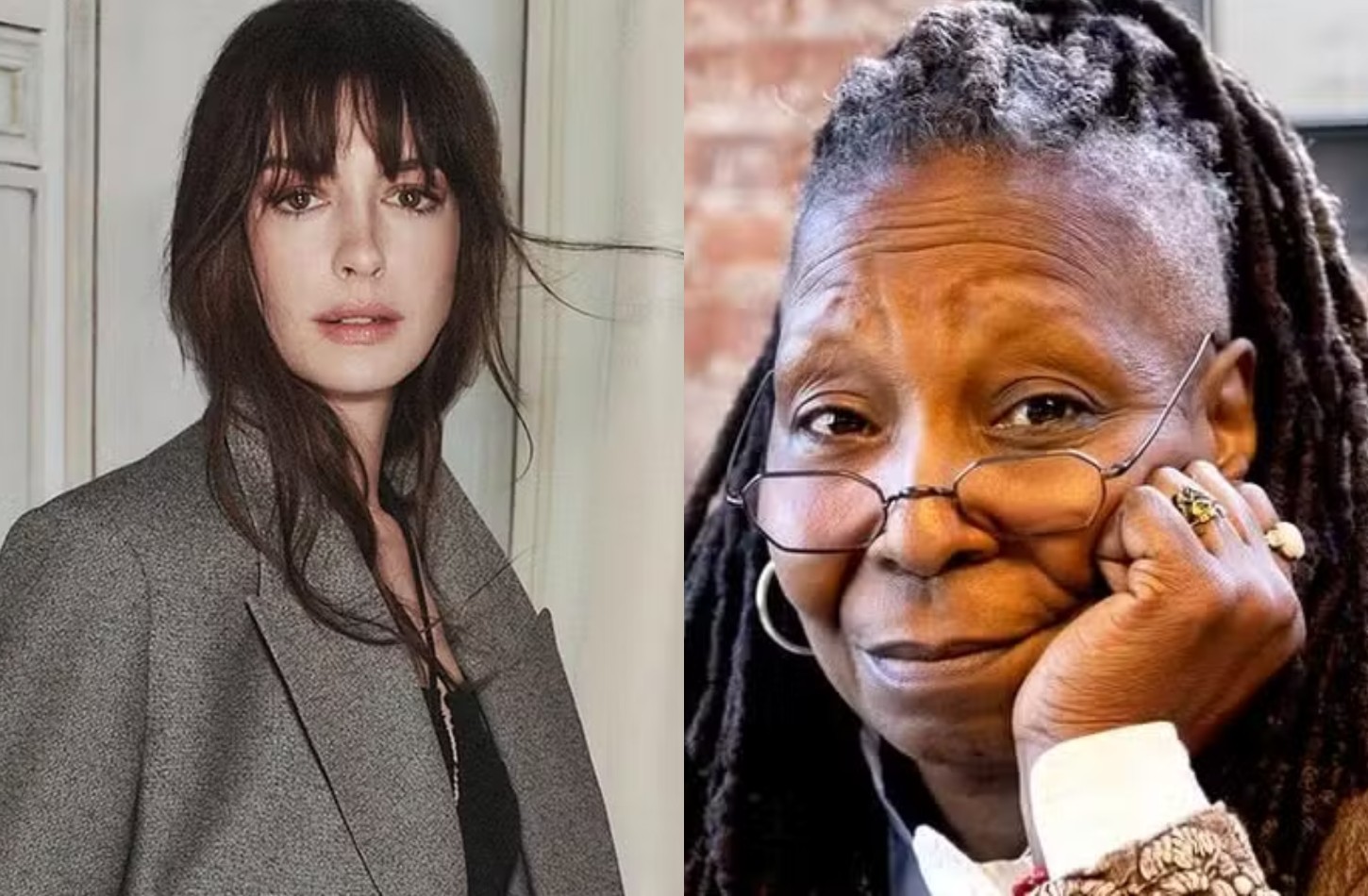 Whoopi Goldberg emociona Anne Hathaway em programa ao vivo