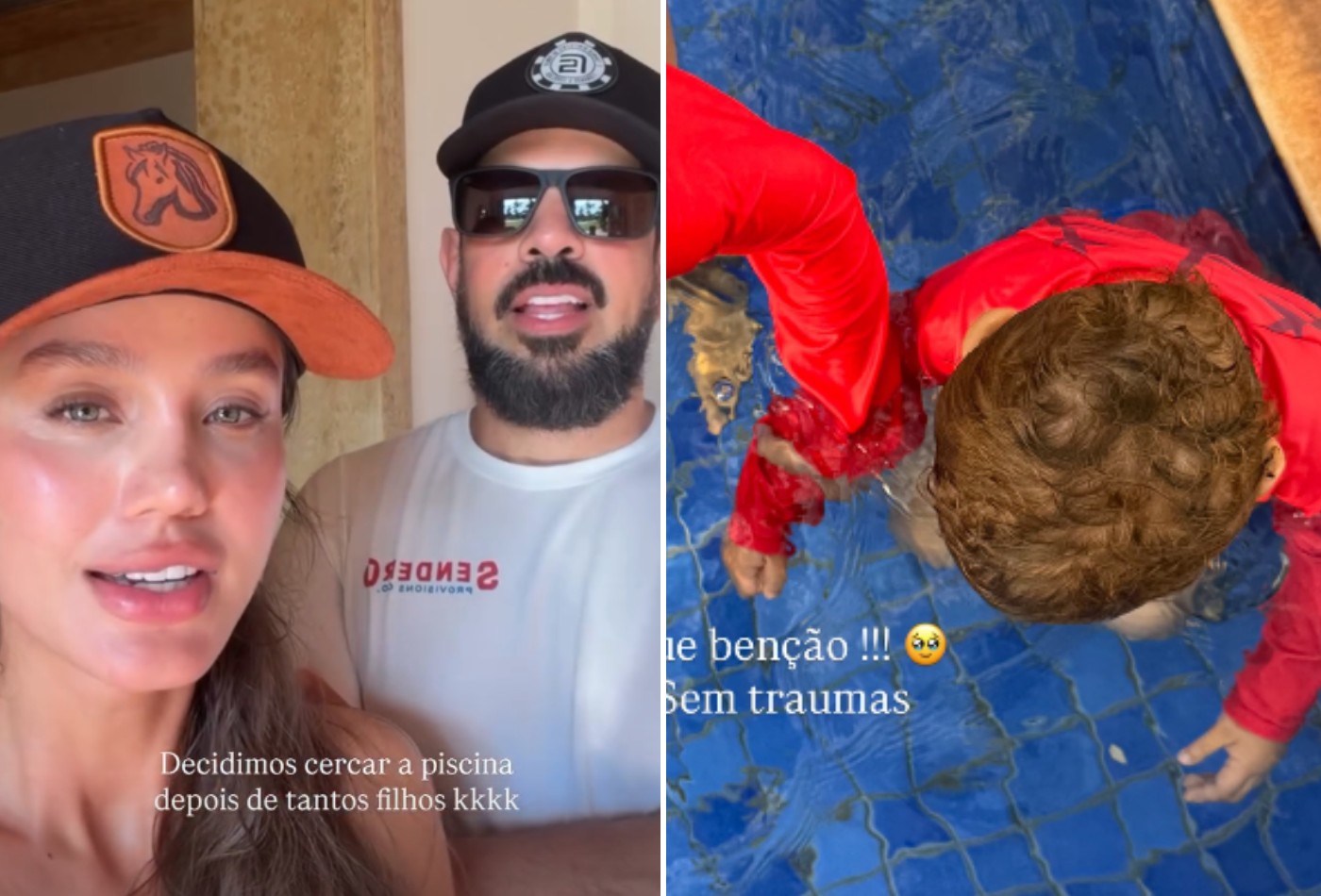 Filho de Biah Rodrigues cai na piscina e influenciadora relata livramento — image 1