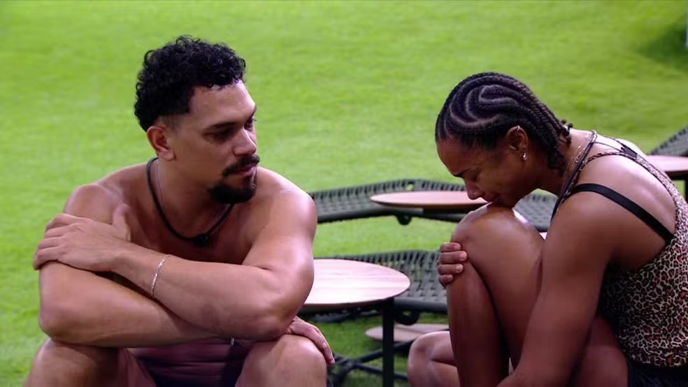 Vinicius e Aline no BBB 25 — Foto: Reprodução | Globoplay