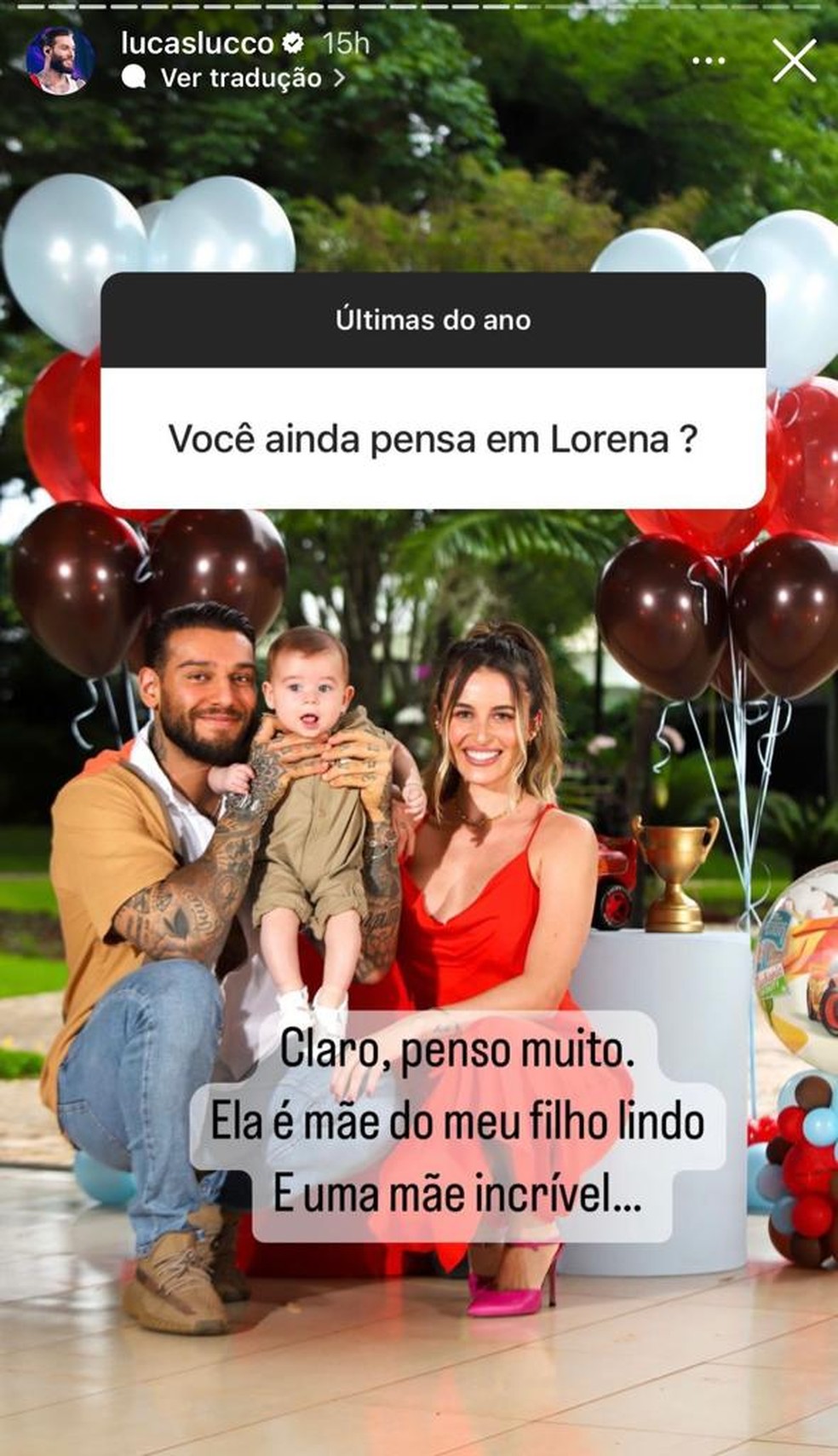 Lucas Lucco e Lorena Carvalho são pais de Luca — Foto: Reprodução/Instagram