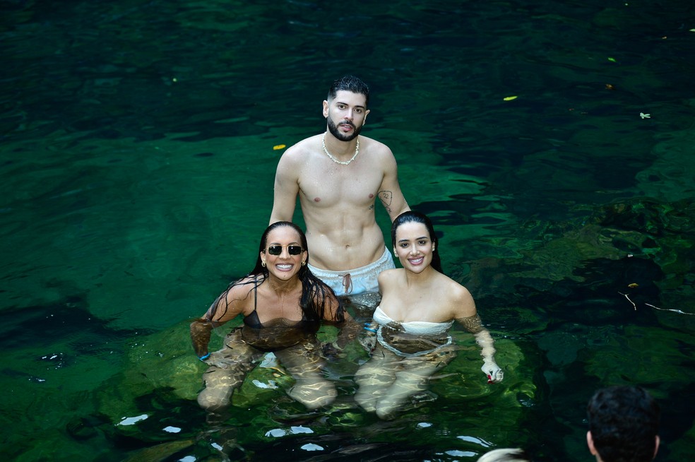 Ex-BBBs Marcelinho,Maxiane e Jordana — Foto: Eduardo Martins / Brazil News