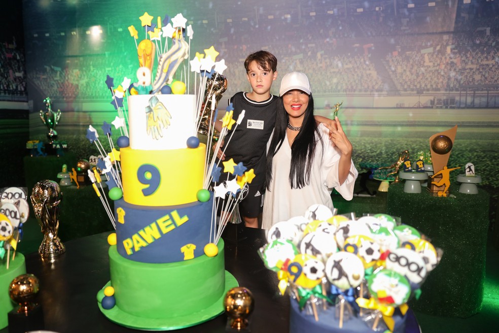 Aniversário de 9 anos de Pawel, filho de Simaria — Foto: BrazilNews