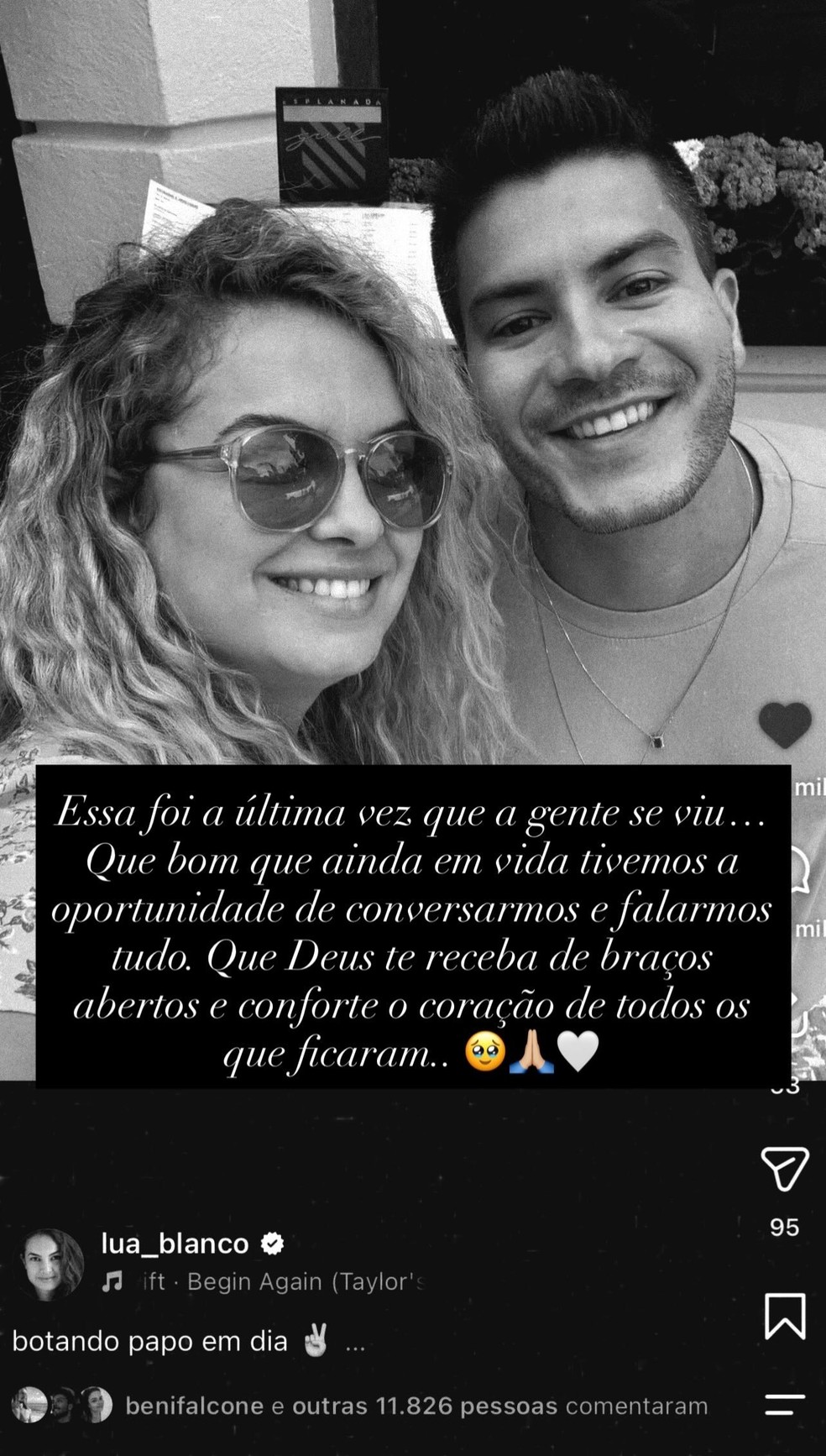 Story de Arthur Aguiar — Foto: Reprodução/Instagram