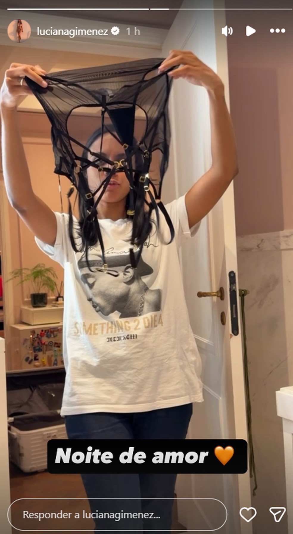 Luciana Gimenez mostra nova lingerie — Foto: Reprodução/Instagram