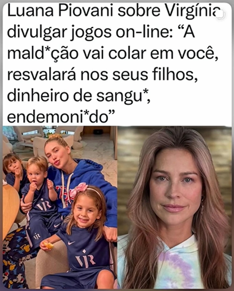 Virginia Fonseca avisa que vai processar Luana Piovani — Foto: Reprodução Instagram