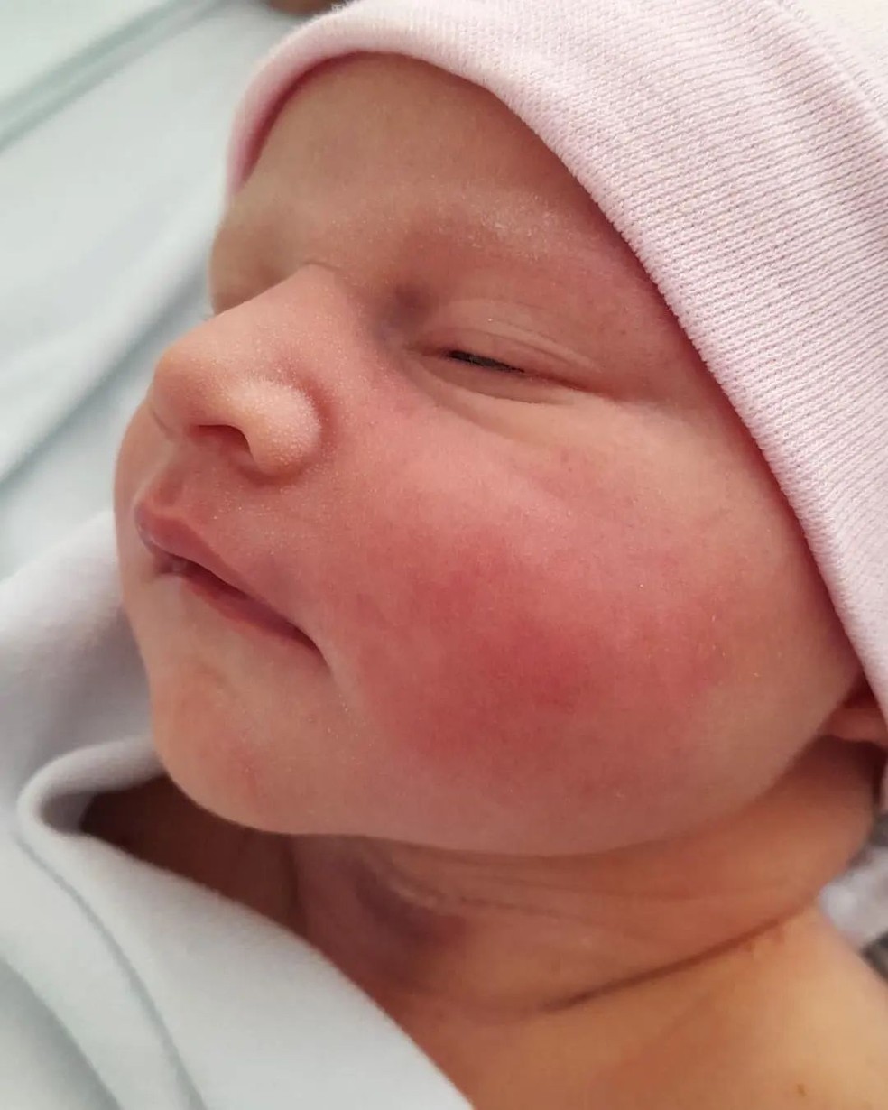 Káh Felipe dá à luz Zaya, sua filha com Edmilson Alcântara — Foto: Reprodução/Instagram