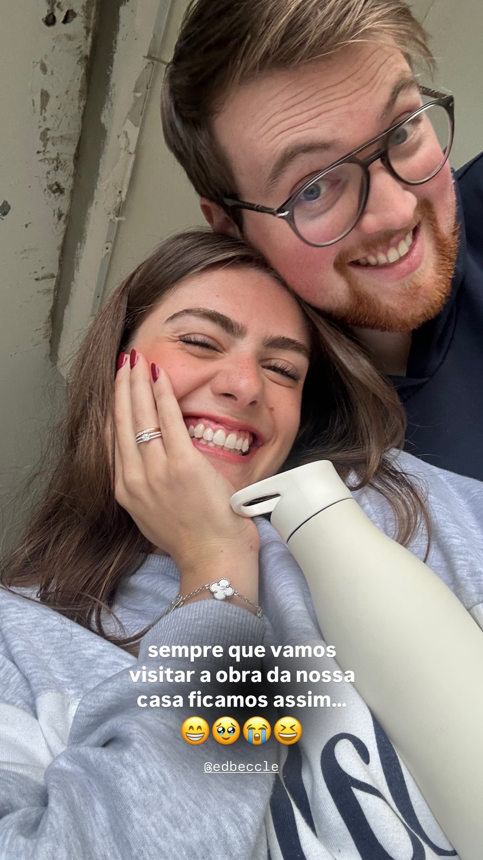 Luma Cesar e o marido, Ed Beccle — Foto: Reprodução/Instagram