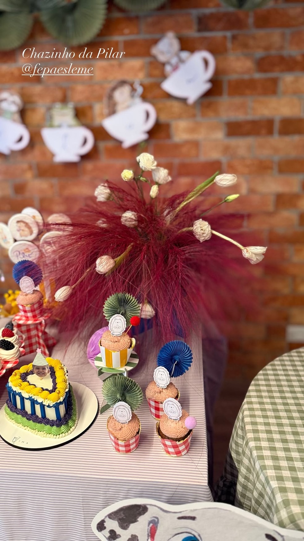 Fernanda Paes Leme comemora 2 anos da filha com festa intimista — Foto: Reprodução/Instagram