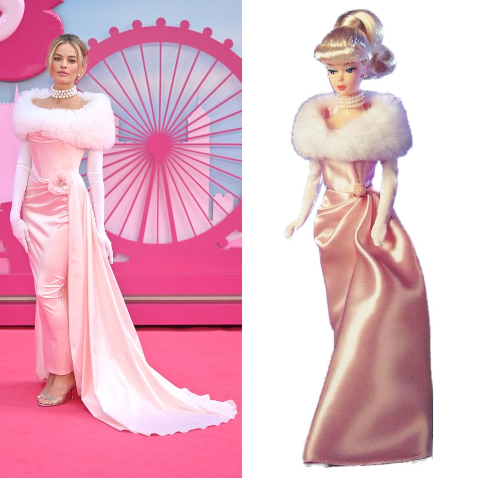 Margot Robbie e Barbie Enchanted Evening — Foto: Getty Images/ Mattel