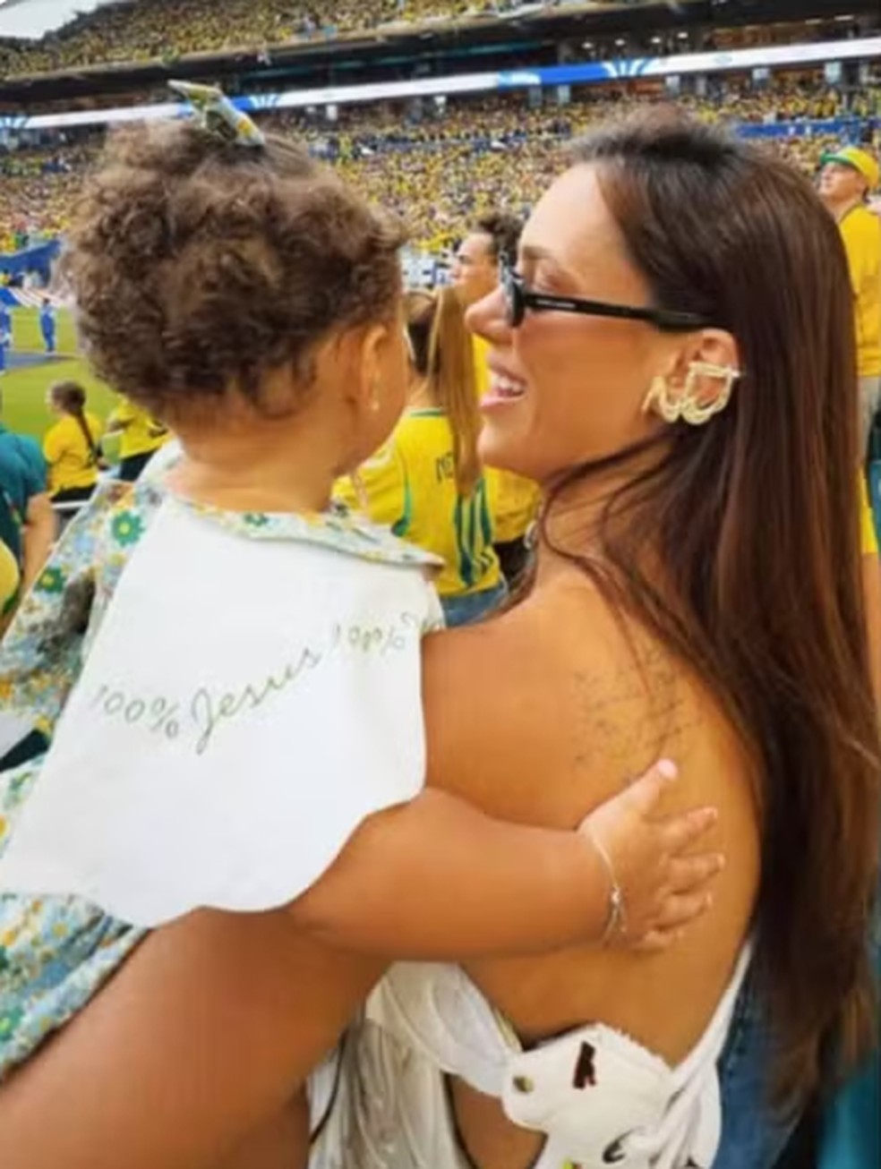 Bruna Biancardi exibiu brinco em homenagem a Neymar durante o primeiro jogo do Brasil na Copa do Mundo de 2026 — Foto: Reprodução/ Instagram