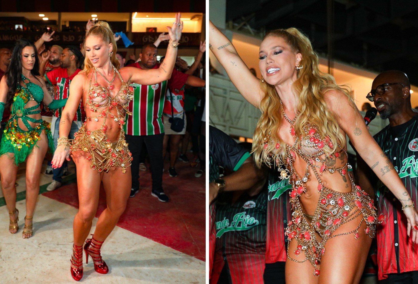 Virginia mostra gingado e samba no pé durante ensaio da Grande Rio; vídeo — Foto: Victor Chapetta/Brazil News