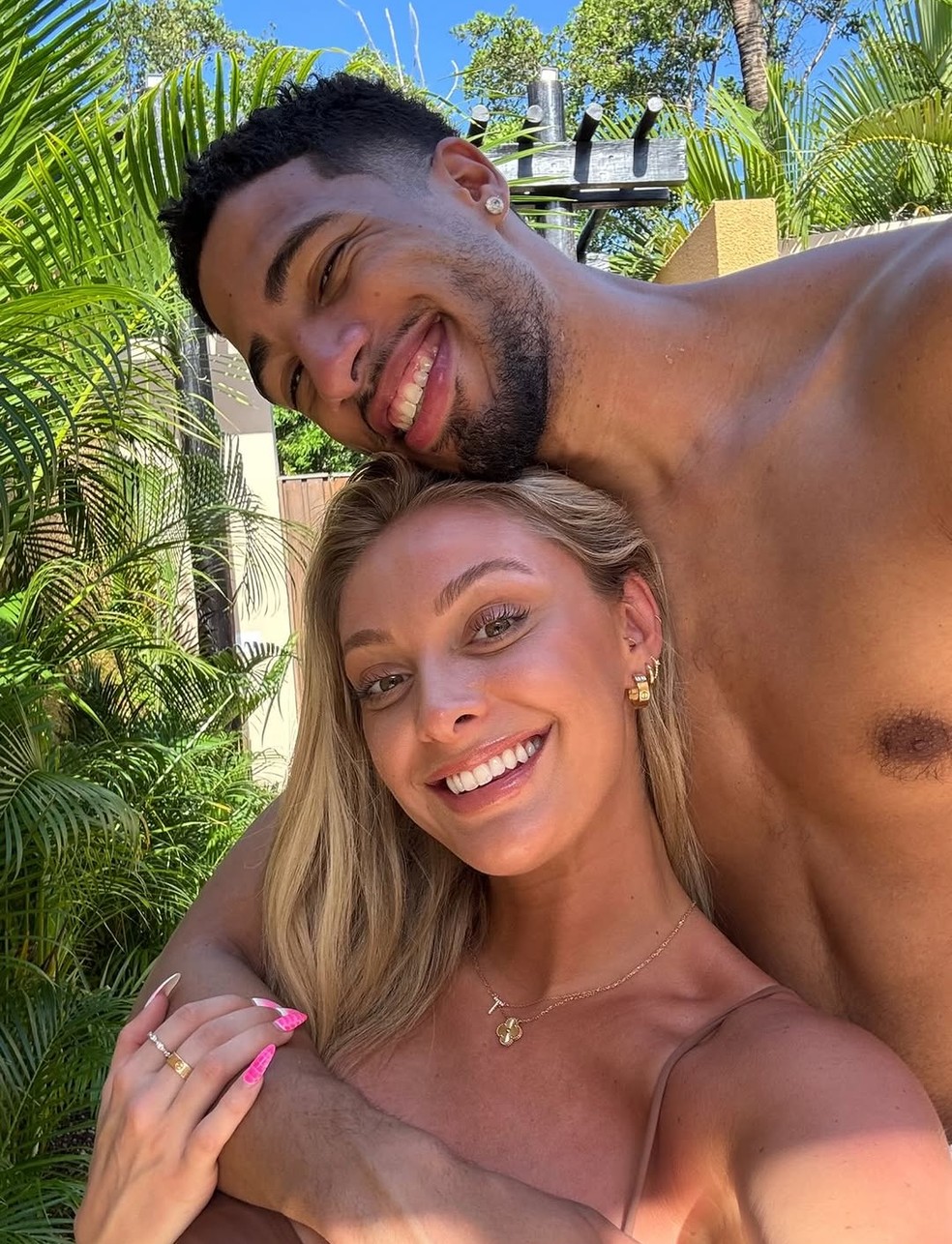 Jade Jones e o noivo, o jogador de basquete da NBA Tyrese Haliburton — Foto: Reprodução/Instagram