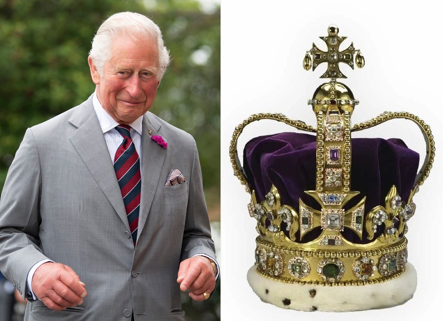 O rei Charles III e a coroa usará  no dia 6 de maio
